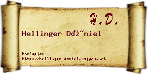 Hellinger Dániel névjegykártya